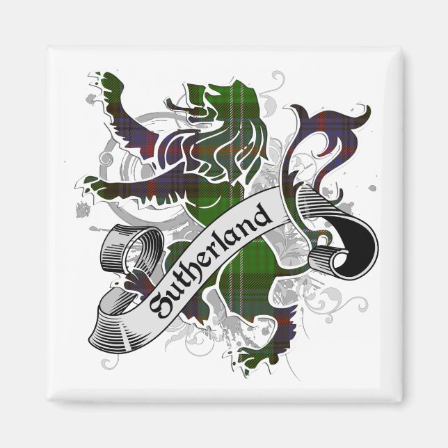 Imán Sutherland Tartan Lion (Frente)