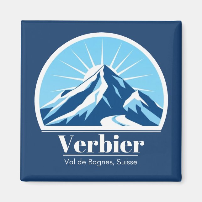 Imán Suveniente de Verbier Val de Bagnes (Frente)