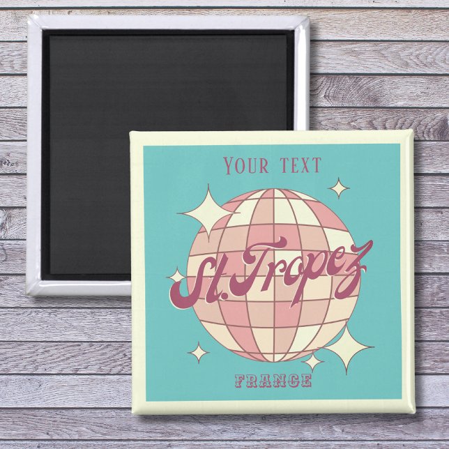 Imán Suveniente verde azulado retro de Saint Tropez (Subido por el creador)