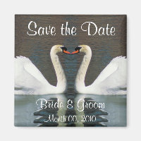 Swan Save the Date Magnets