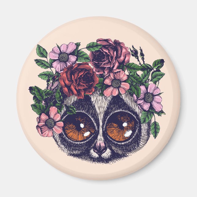 Imán Sweet Floral Lemur (Frente)