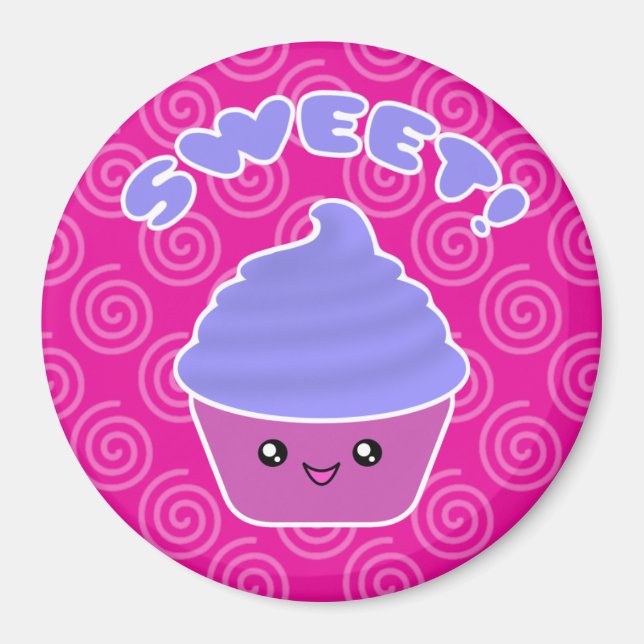 Imán Sweet Kawaii Cupcake Magnet (Frente)