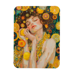 Imán Sweet Lemon Dreams Klimt Style AI