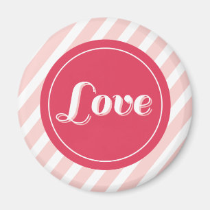 Imán Sweet Love Pink Candy Stripes Moda El día de San V