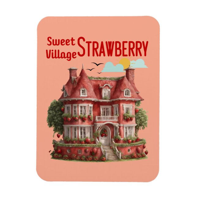 Imán Sweet Strawberry Village (Vertical)