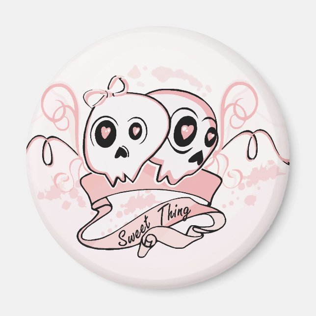 Imán Sweet Thing Pastel Skull Magnet (Frente)