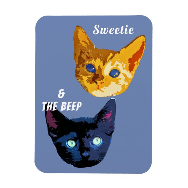 Imán Sweetie & the Beep Cat Magnet (Vertical)