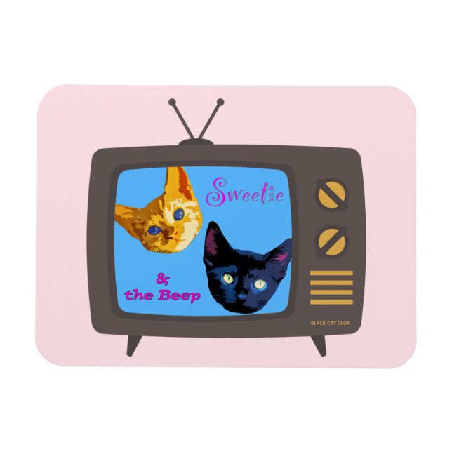 Imán Sweetie & the Beep Cat Magnet (Horizontal)