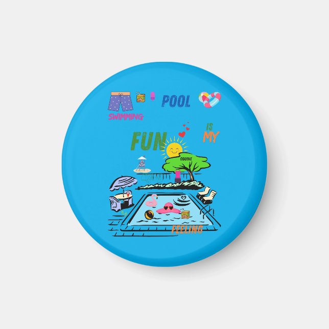 Imán Swimming Pool Fun (Frente)