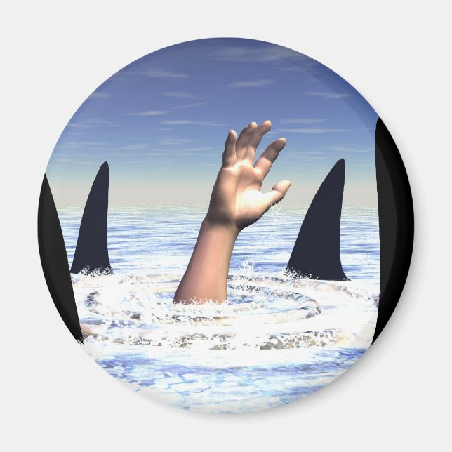 Imán Swimming with sharks (Frente)