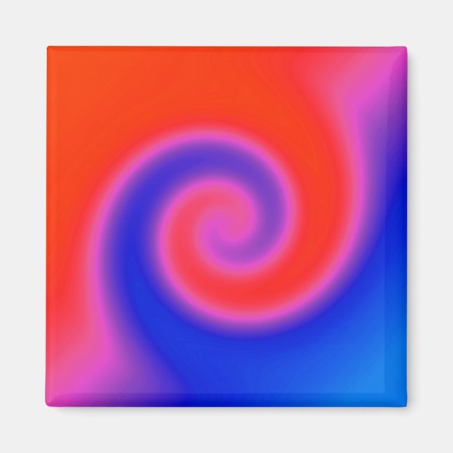 Imán Swirl Red Blue (Frente)