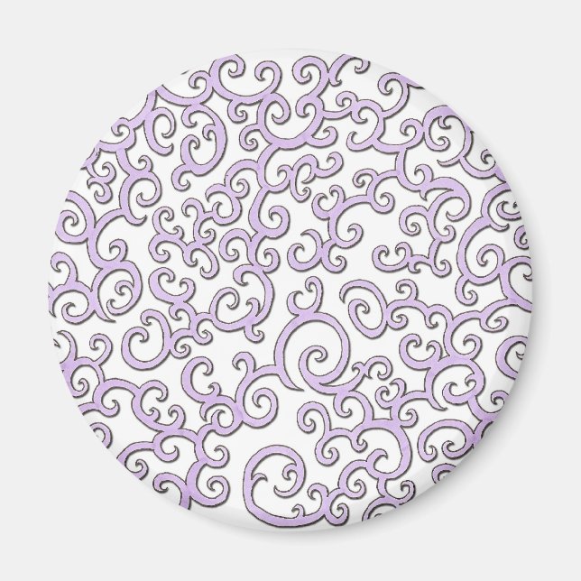 Imán Swirley Purple Doodle (Frente)