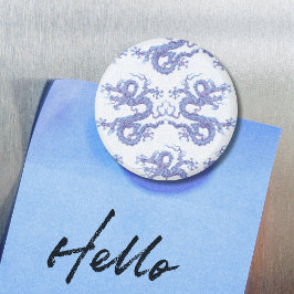 Imán Swirling Dragon in Blue and Purple Magnet