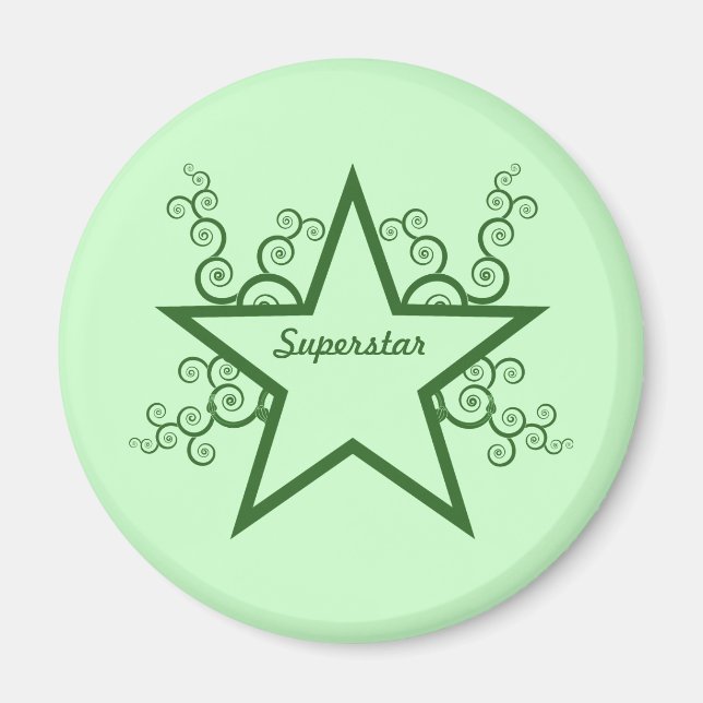 Imán Swirls Superstar, Green Forestal (Frente)