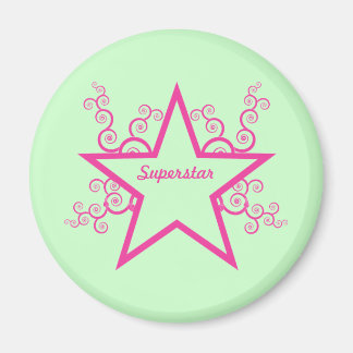 Imán Swirls Superstar, rosa brillante