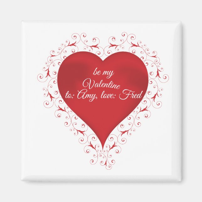Imán Swirly Hearts Magnet (Frente)