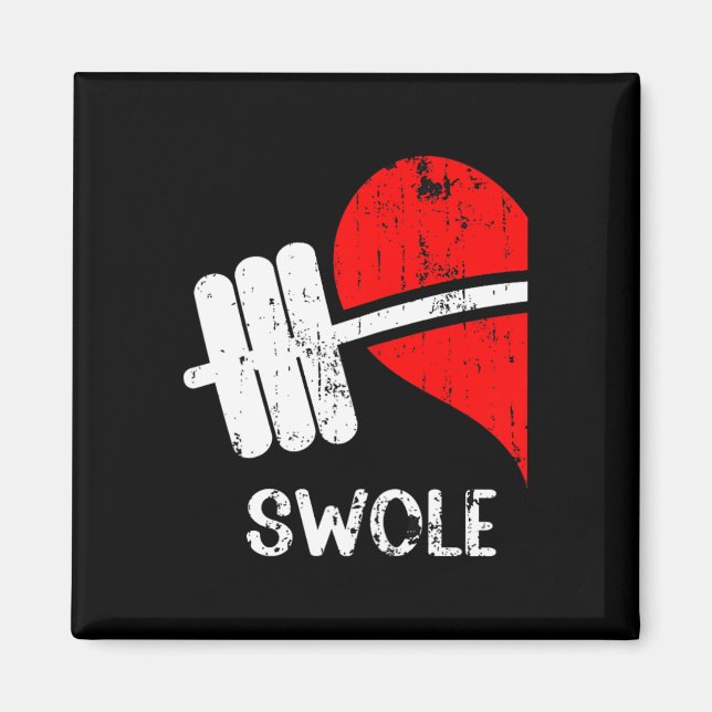 Imán Swole Mates Parejas Coincidiendo Gym Funny Tee Wei (Frente)