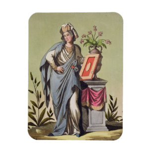Imán Sybil de Cumae, no. 16 de "Roma antigua", engrav