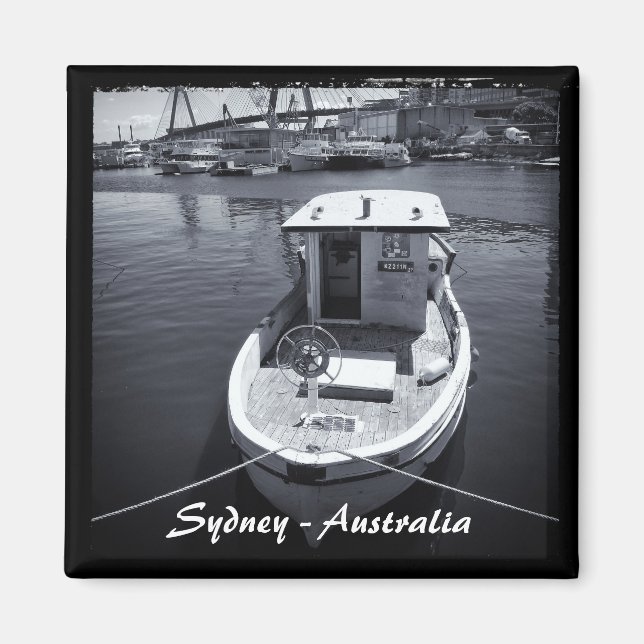 Imán Sydney - Australia, barco, puente (Fridge Magnet) (Frente)