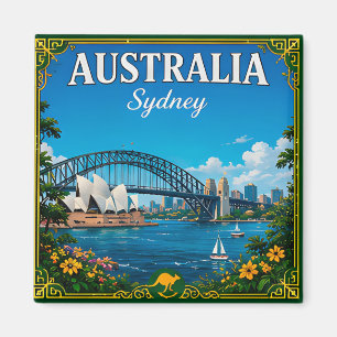 Imán 🌏 Sydney Australia Recuerdo Desde Puerto 🌏