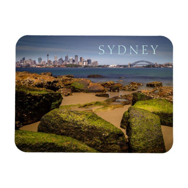 Imán Sydney Australia Skyline, de Bradleys Head (Horizontal)