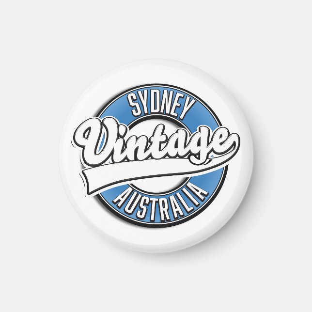 Imán Sydney Australia Vintage style logo (Frente)