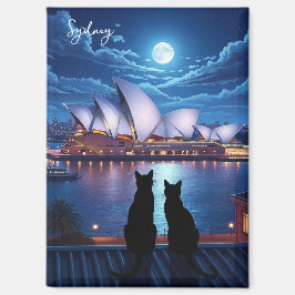 Imán Sydney Opera House Australia gatos de noche