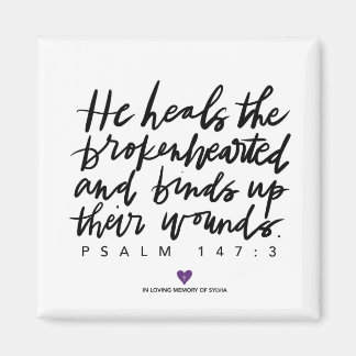 Imán SylviasStory Psalm Square Magnet