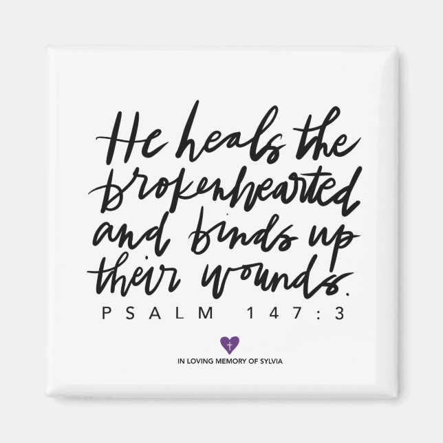 Imán SylviasStory Psalm Square Magnet (Frente)