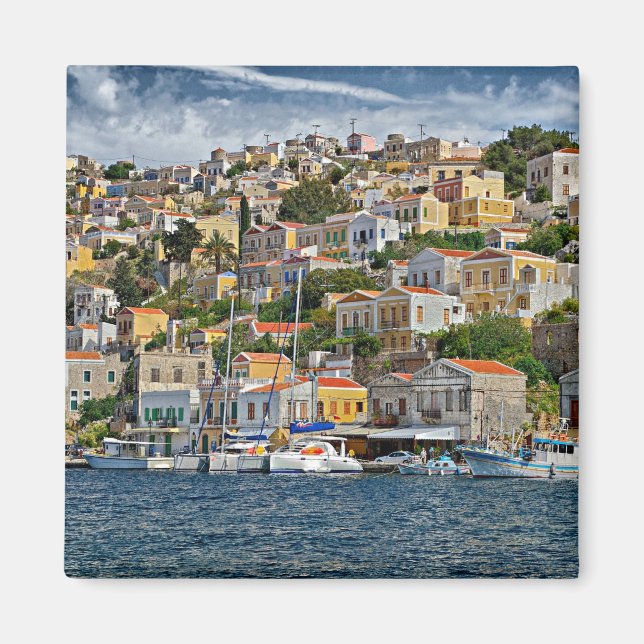 Imán Symi, paisaje urbano de Grecia (Frente)