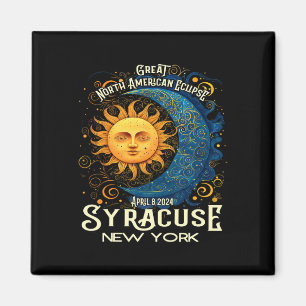 Imán Syracuse New York 2024 Eclipse Solar Total Celesti