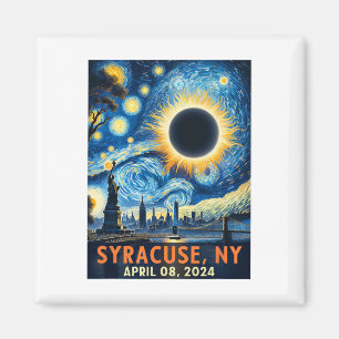 Imán Syracuse New York Eclipse Solar Total 2024 Starry