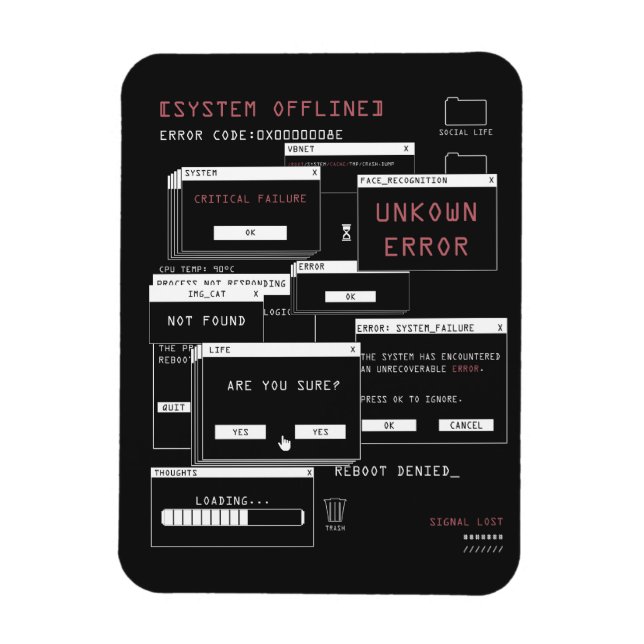 Imán System Offline - Diseño Techno-Brutalist (Vertical)