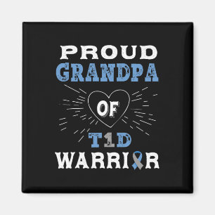 Imán T1d Abuelo Orgulloso Diabetes Conciencia Tipo 1 In