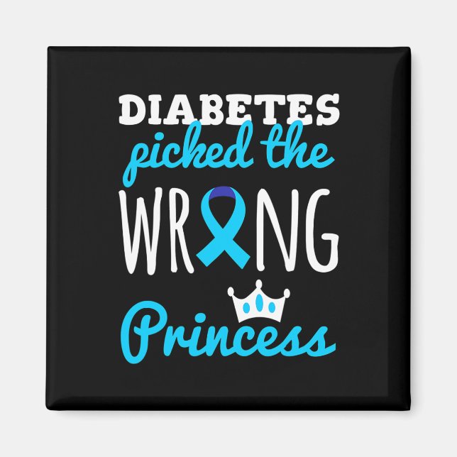 Imán T1d Conciencia Princesa Chicas Diabetes Awa (Frente)