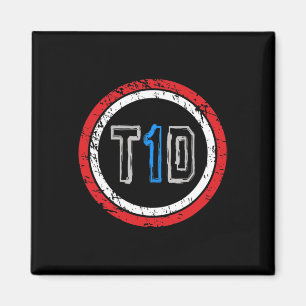 Imán T1D Emblema Tipo 1 Conciencia sobre la diabetes
