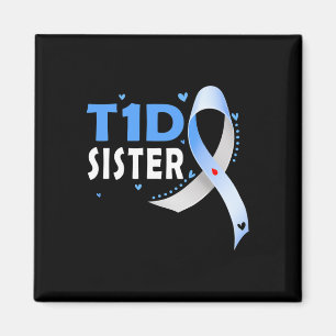 Imán T1D Hermana Tipo 1 Conciencia sobre la diabetes Pa