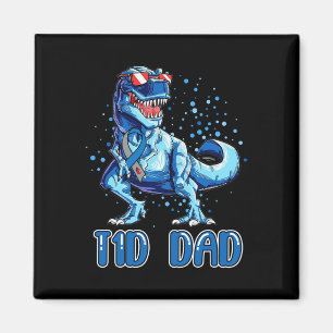 Imán T1D Papa Tipo 1 Diabetes Cinta T Rex Dinosaurio