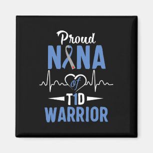 Imán T1d Proud Nana Diabetes Conciencia Tipo 1 Insulina