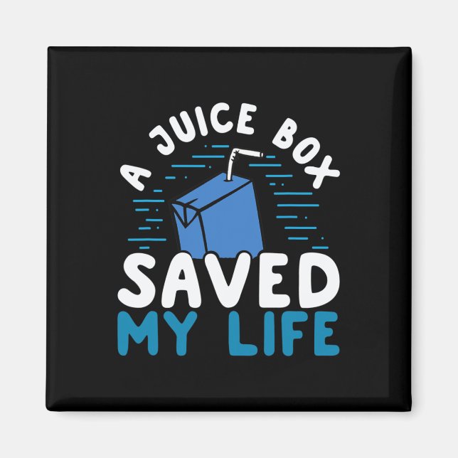 Imán T1D Tipo 1 Diabetes Awareness Juice Box Salvado Mi (Frente)