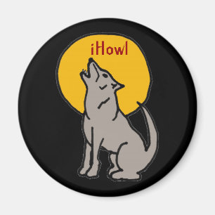 Imán T5- diseño del lobo del iHowl