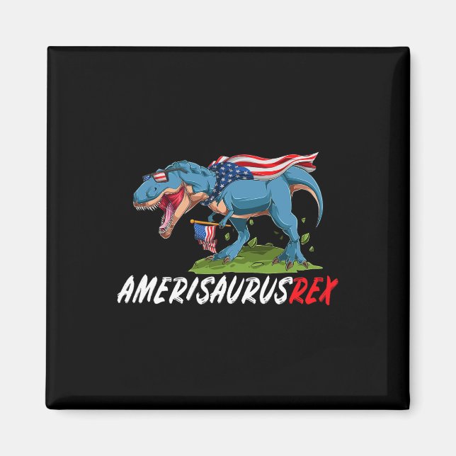 Imán T Rex 4 de julio Día de la Independencia de Améric (Frente)