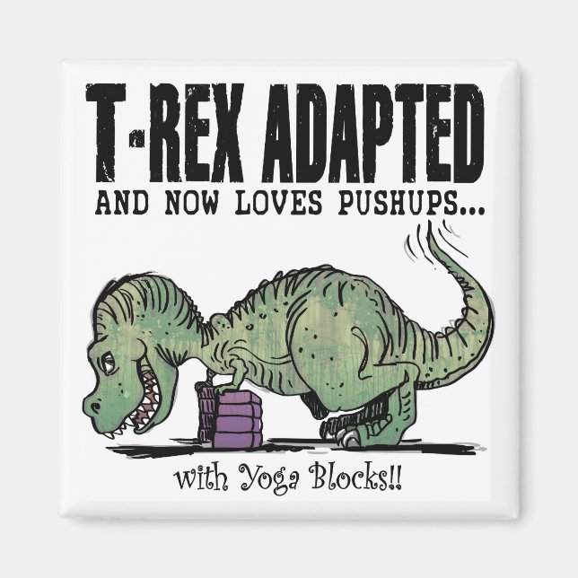 Imán T-Rex ama a Pushups (Frente)