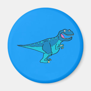 Imán T-rex azul
