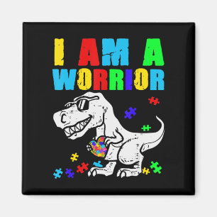 Imán T Rex Dino Soy Un Guerrero Autismo Conciencia