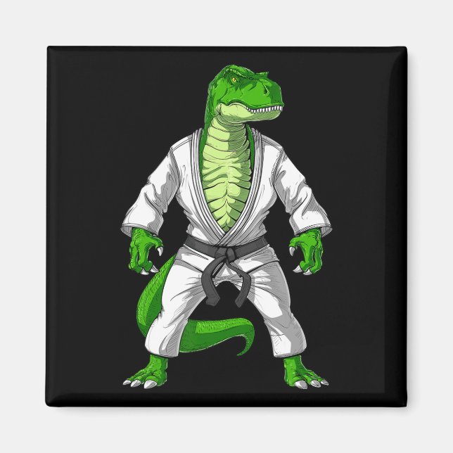 Imán T-rex Dinosaur Jiu-jitsu Judo Karate Taekwondo Mar (Frente)