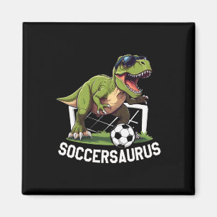 Imán T-rex Jugando Fútbol Dinosaurio Fútbol Juega