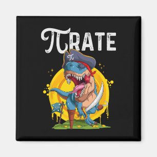 Imán T-Rex Pirata Pi Rate Dino Pi Rate Geek Matemático
