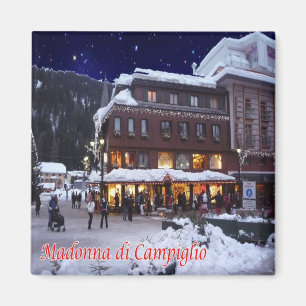 Imán TAA035 MADONNA DI CAMPIGLIO Con Nieve - Nevera