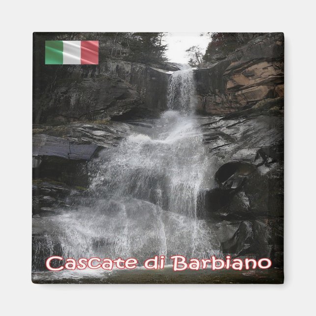 Imán TAA054 BARBIANO WATERFALLS, Italia, Fridge (Frente)